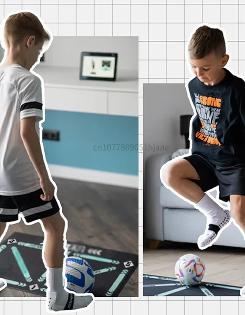 Load image into Gallery viewer, Football Training Mat Durable Non Slip Foldable Kids Adults Dribble Training Mat Football Training Indoor Ourdoor Equipment
