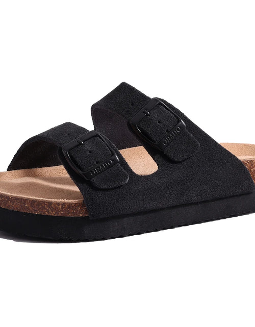 Load image into Gallery viewer, Suede Clogs for Women Men Summer Cork Mules Soft Footbed Sandals with Arch Support New Leisure Fashion Genuine Clogs
