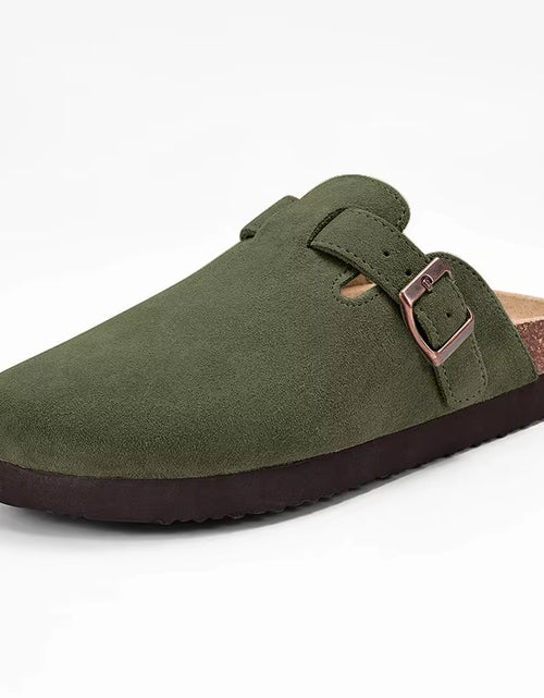 Load image into Gallery viewer, Suede Clogs for Women Men Summer Cork Mules Soft Footbed Sandals with Arch Support New Leisure Fashion Genuine Clogs
