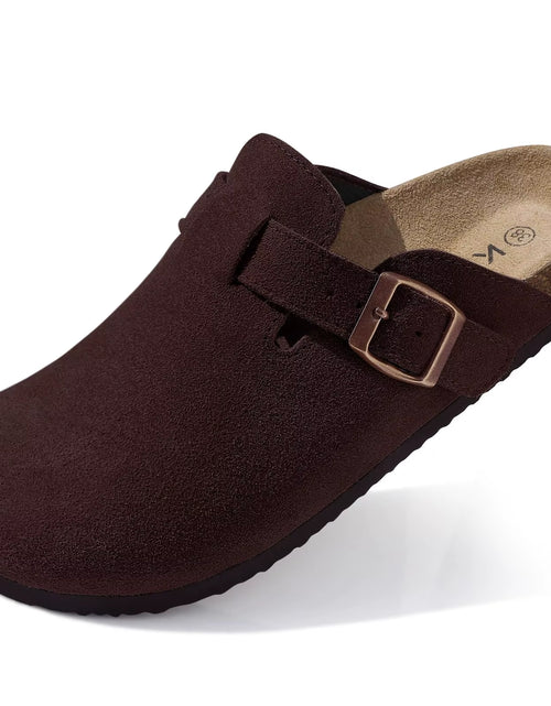 Load image into Gallery viewer, Suede Clogs for Women Men Summer Cork Mules Soft Footbed Sandals with Arch Support New Leisure Fashion Genuine Clogs
