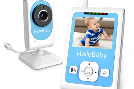 Baby Monitor- HB26 Video Baby Monitor with 2.4 Inch Screen, Night Vision, Temperature Sensor, VOX Mode, One-Way Talk