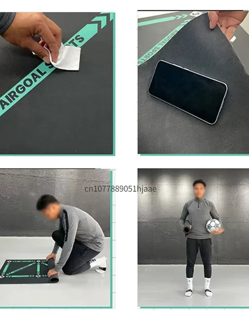 Load image into Gallery viewer, Football Training Mat Durable Non Slip Foldable Kids Adults Dribble Training Mat Football Training Indoor Ourdoor Equipment
