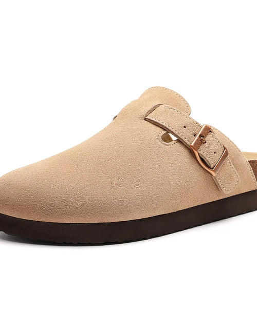 Load image into Gallery viewer, Suede Clogs for Women Men Summer Cork Mules Soft Footbed Sandals with Arch Support New Leisure Fashion Genuine Clogs
