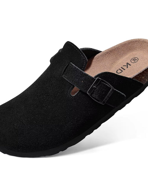 Load image into Gallery viewer, Suede Clogs for Women Men Summer Cork Mules Soft Footbed Sandals with Arch Support New Leisure Fashion Genuine Clogs
