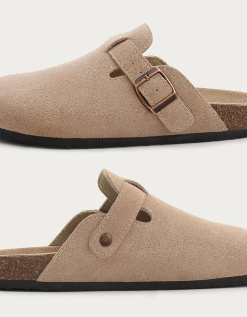 Load image into Gallery viewer, Suede Clogs for Women Men Summer Cork Mules Soft Footbed Sandals with Arch Support New Leisure Fashion Genuine Clogs
