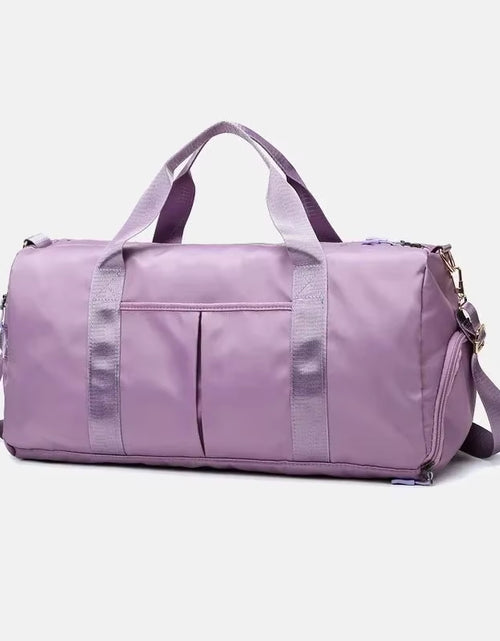 Load image into Gallery viewer, Outdoor Waterproof Nylon Sports Gym Bags Men Women Training Fitness Travel Handbag Yoga Mat Sport Bag with Shoes Compartment
