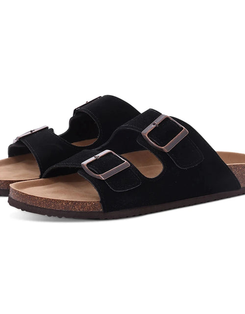Load image into Gallery viewer, Suede Clogs for Women Men Summer Cork Mules Soft Footbed Sandals with Arch Support New Leisure Fashion Genuine Clogs
