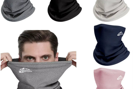 Men Women Winter Sports Bandana Running Velvet Thermal Neck Warmer Ski Hiking Cycling Riding Snowboard Scarf Windproof Headgear