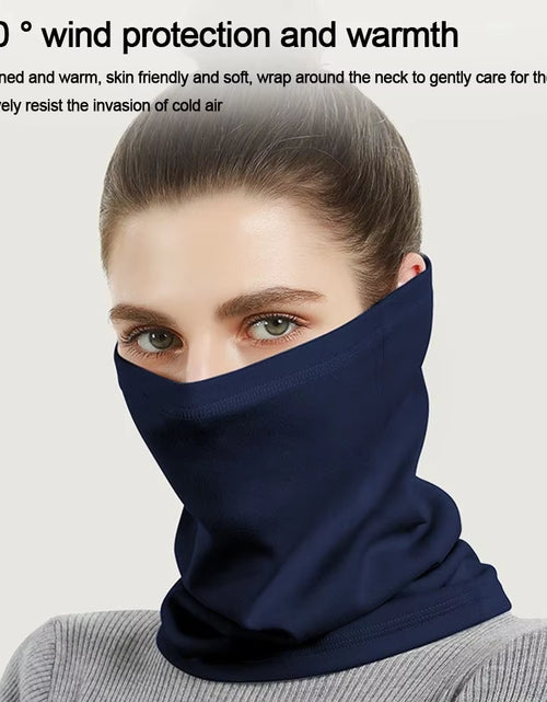 Load image into Gallery viewer, Men Women Winter Sports Bandana Running Velvet Thermal Neck Warmer Ski Hiking Cycling Riding Snowboard Scarf Windproof Headgear
