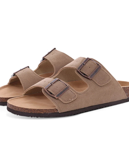 Load image into Gallery viewer, Suede Clogs for Women Men Summer Cork Mules Soft Footbed Sandals with Arch Support New Leisure Fashion Genuine Clogs
