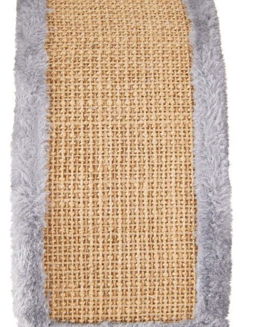 Load image into Gallery viewer, 17"Deluxe Jute Cat Scratching Post with Arch Grooming Massager, Gray, Pack of 1
