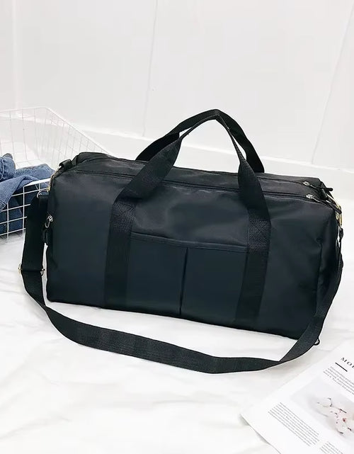 Load image into Gallery viewer, Outdoor Waterproof Nylon Sports Gym Bags Men Women Training Fitness Travel Handbag Yoga Mat Sport Bag with Shoes Compartment
