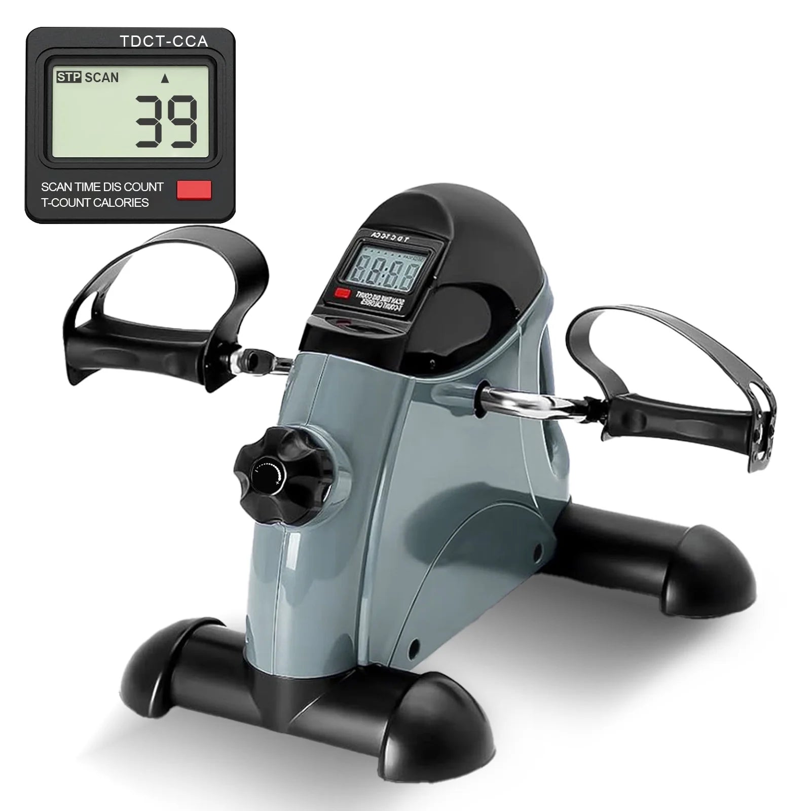 under Desk Bike Pedal Exerciser, Mini Exercise Bike with Digital Display, Portable Foot Cycle Arm & Leg Peddler Machine for Home