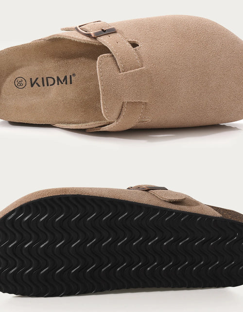 Load image into Gallery viewer, Suede Clogs for Women Men Summer Cork Mules Soft Footbed Sandals with Arch Support New Leisure Fashion Genuine Clogs
