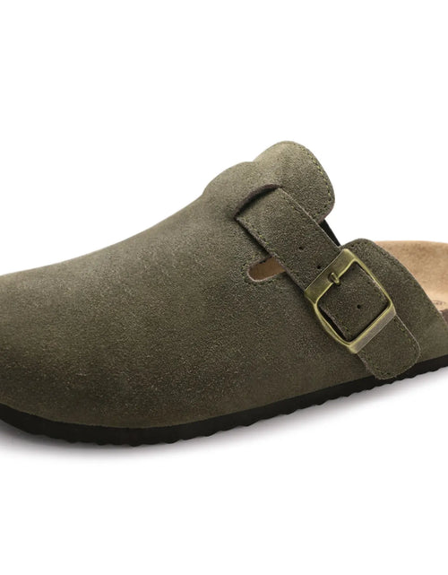 Load image into Gallery viewer, Suede Clogs for Women Men Summer Cork Mules Soft Footbed Sandals with Arch Support New Leisure Fashion Genuine Clogs
