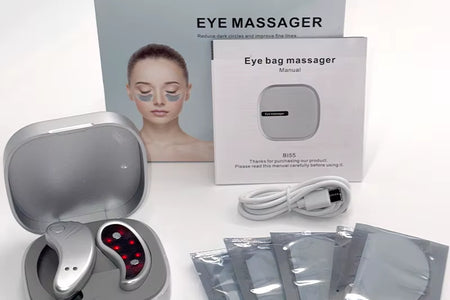 GlowEyes™ Led Red Light Eye Care Therapy EMS Pulse Micro-Current Device Eye Massager to Relieve Fatigue for Treatment under Eye Wrinkle